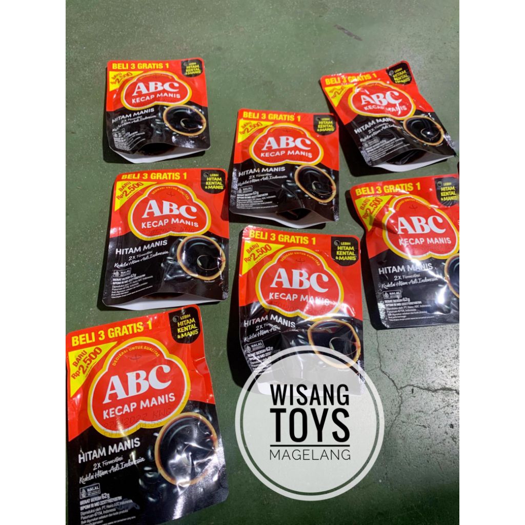 Kecap abc 62gr kemasan 1 dus dalam karton isi 60pcs kemasan beli 3 gratis 1