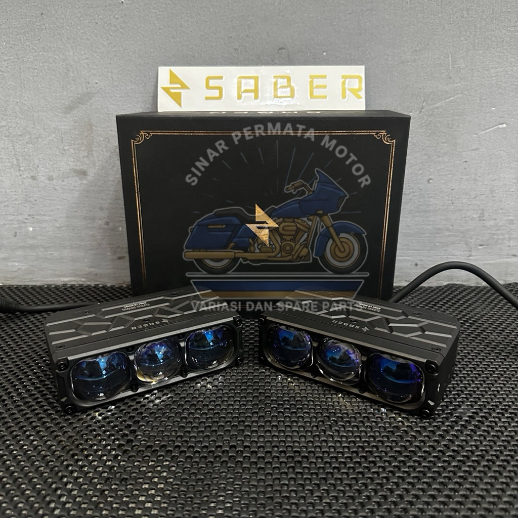 saber sr3evo sr3 evo mini projie biled 3 mata blue lens original saber industries