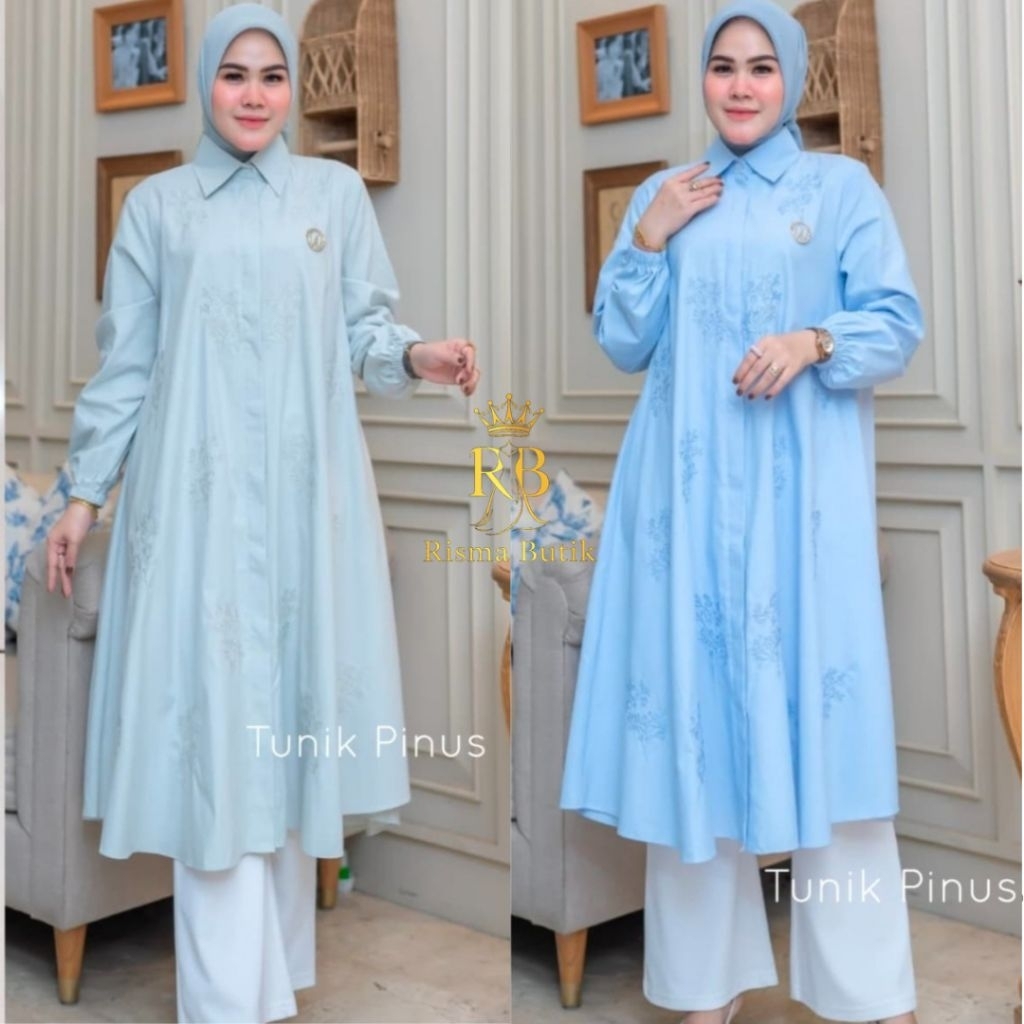 Tunik Winody Pinus Tunik Wanita Busui Katun Casual