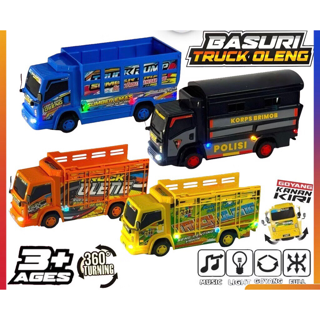 (COD) MAINAN TERBARU TRUK OLENG MINI/MINIATUR TRUK OLENG/ TRUK OLENG POLISI/ TRUK OLENG TENTARA/ TRU