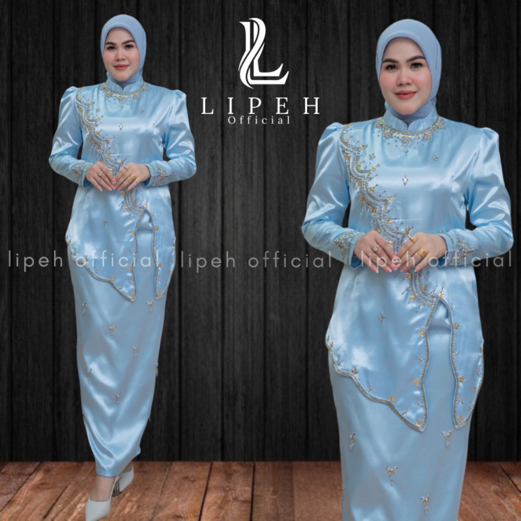 Set Tunik GEMINI Payet Premium Terbaru-Bahan Yokohama Silk Mewah Elegan