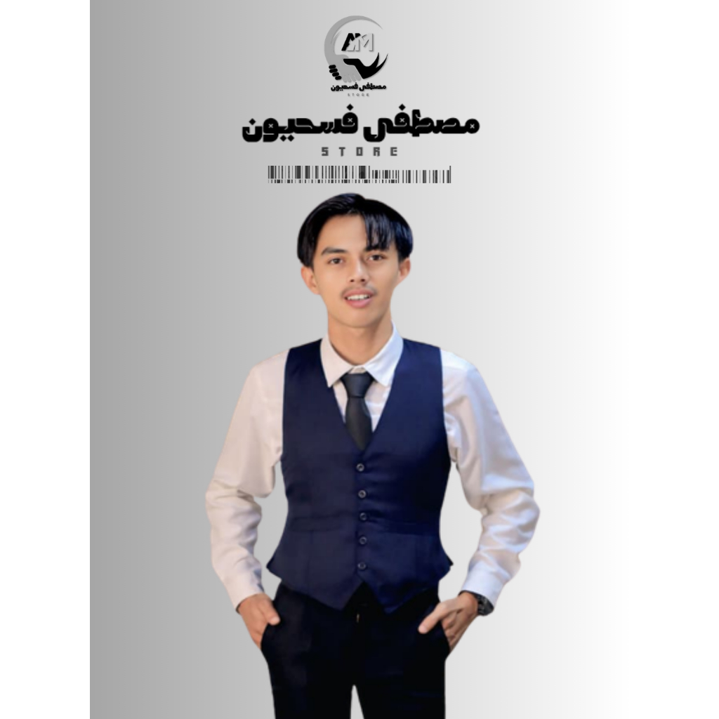 Rompi Slim Fit Pria Formal Navy 5 Kancing | Vest Dalaman Jas Kantor Wisuda,Wedding | Vest Santri