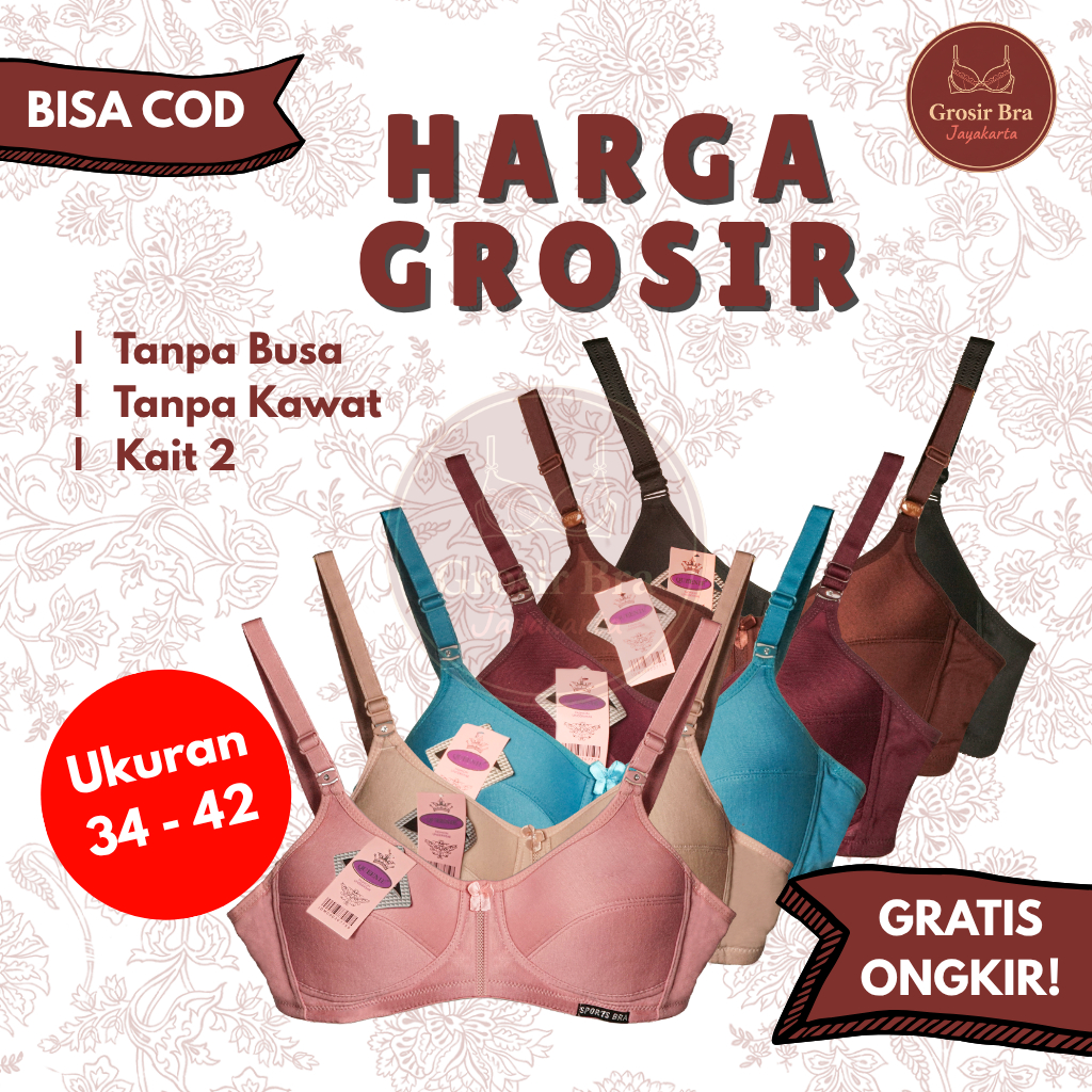 Queenie BH sport bra Bh remaja dewasa tanpa kawat busa tipis nyaman push up kekinian