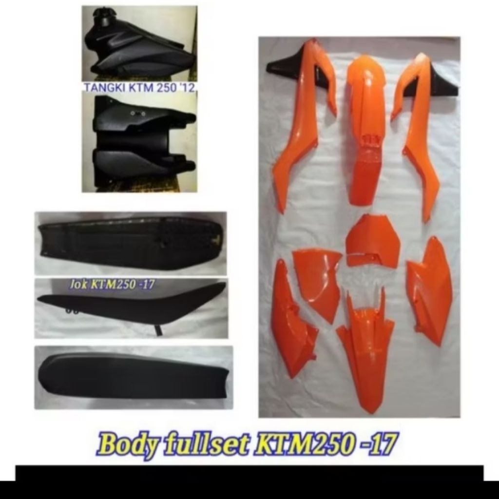 BODY FULLSET KTM 250 2017 BODY KIT ASSY KTM 250 2017 BODI SET KTM 250 2017 CRF WR KLX KLX BF DTRACKE