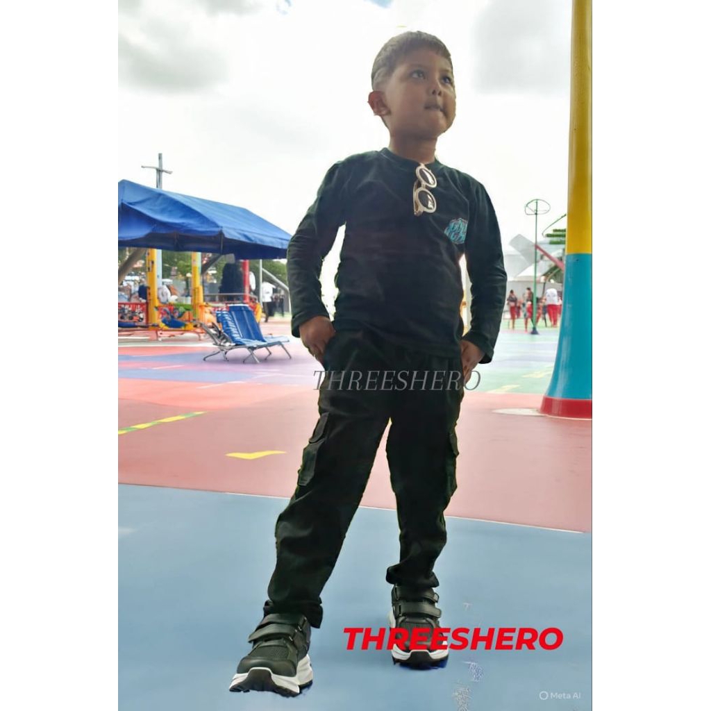 Celana panjang cargo anak. Celana chinos panjang anak. Celana panjang PDF anak.