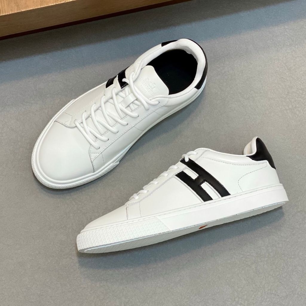 SEPATU SNEAKER PRIA NEW HM 1005 WHITE LEATHER MIROR VIP