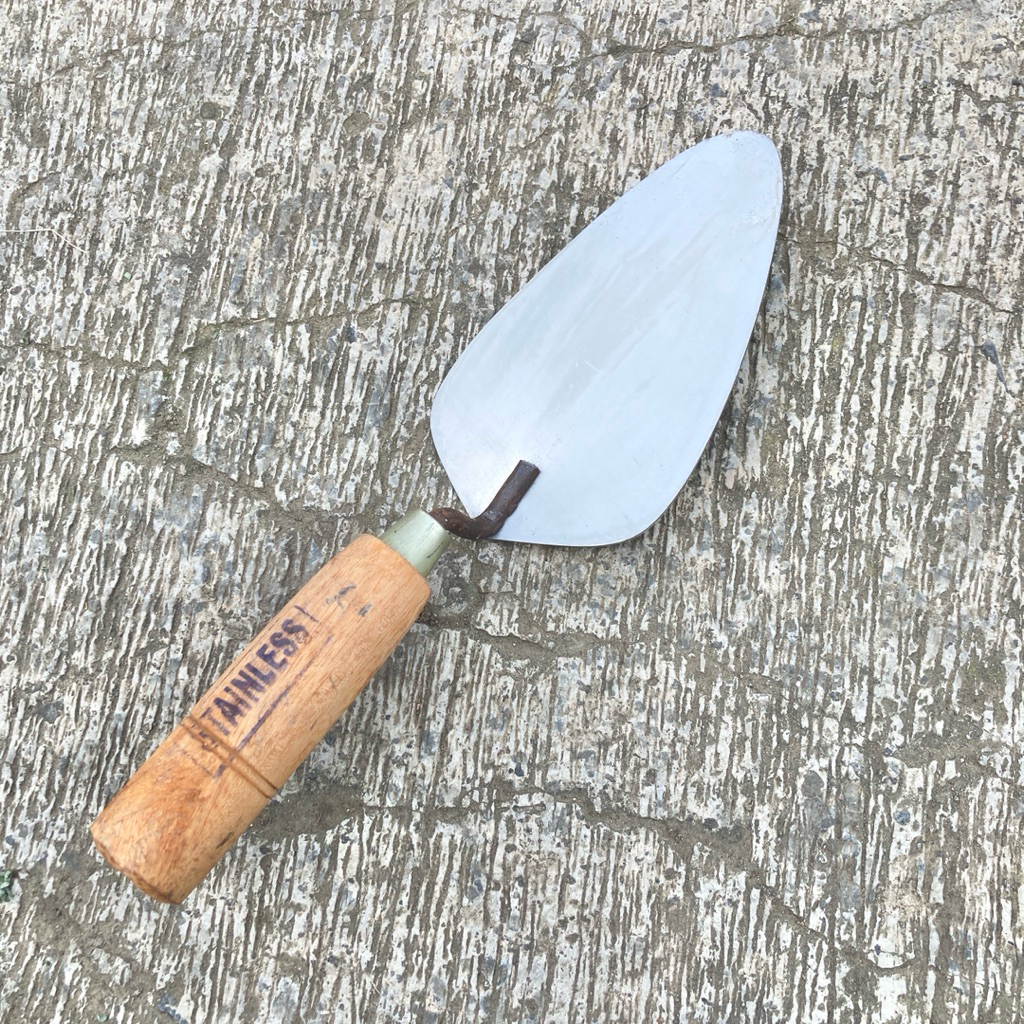 Sendok Semen Stainless / Cetok Tukang Ukuran Sedang Panjang 17cm