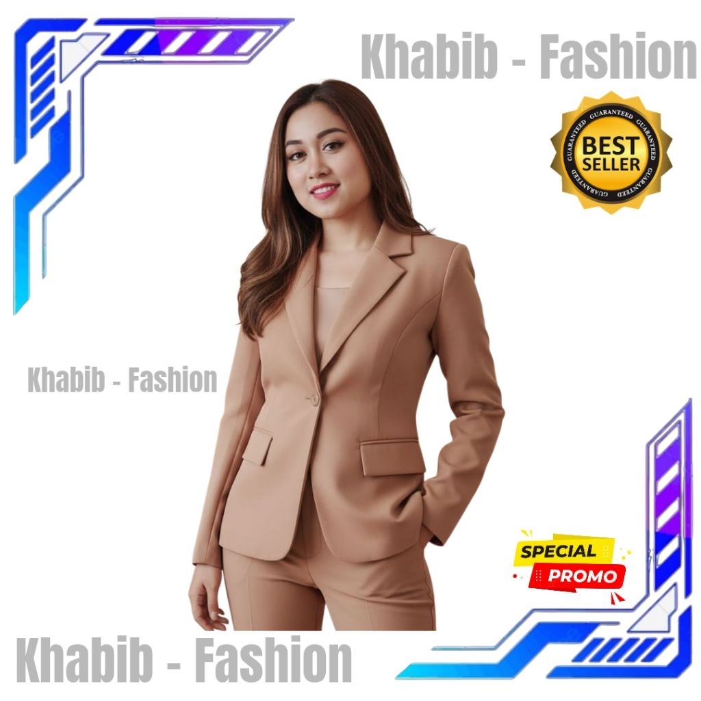 JAS FORMAL / JAS RESMI / / JAS ALMAMATER / JAS WISUDA / JAS BLAZER WANITA WARNA COKLAT
