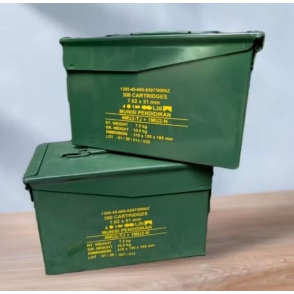 Kotak BOX BESI BEKAS AMUNISI pindad serbaguna
