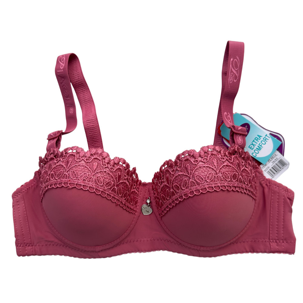 (1pc) BH Piaoli PL8813 8814 kawat wanita kait 3 import Bra renda depan Motif Katun
