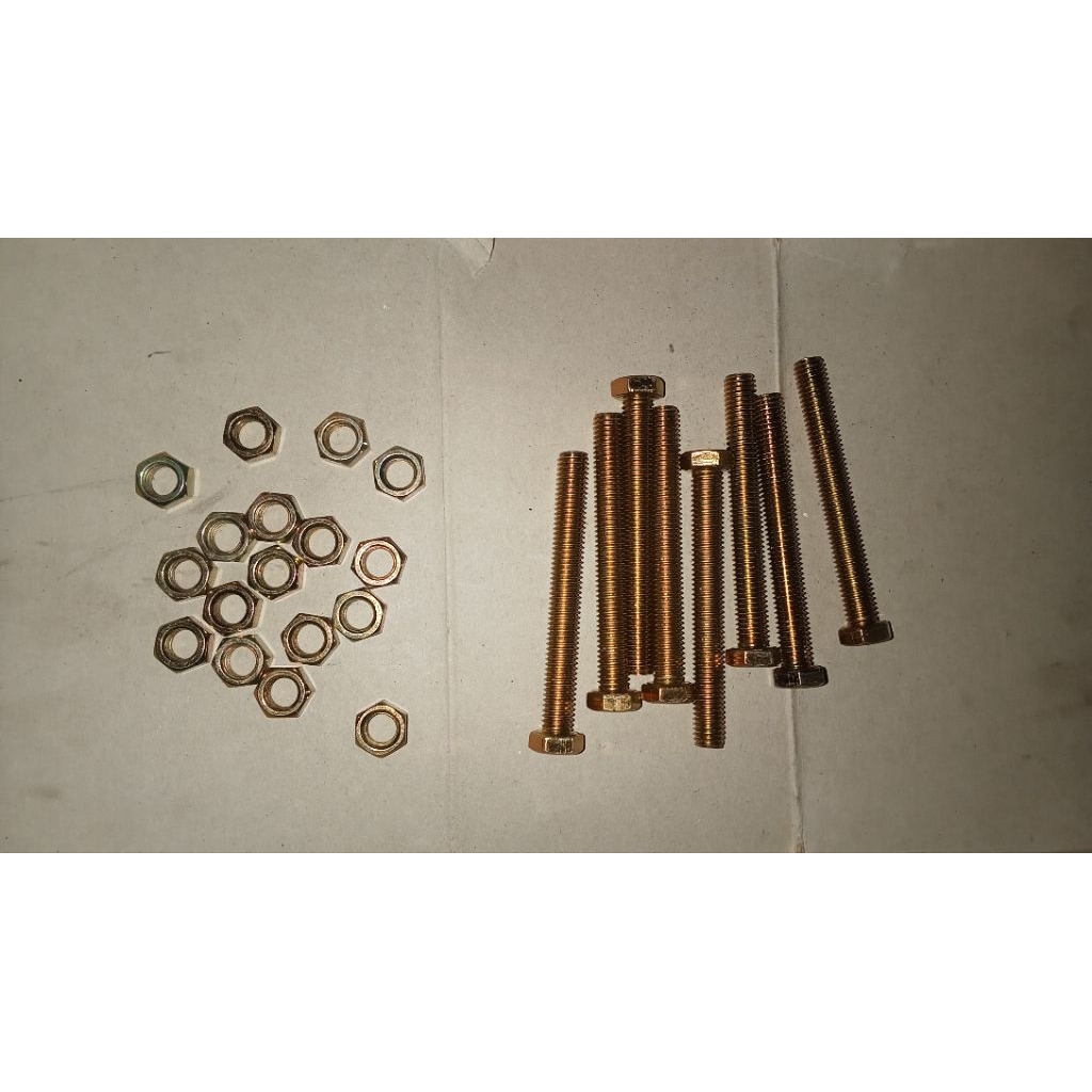 baut mur 8x70 kunci 12 panjang 7cm isi 25pcs