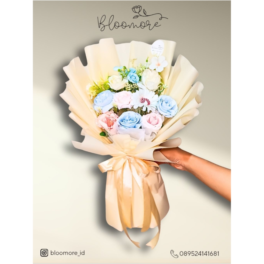 Bouquet Bunga Artificial Buket Murah Buket Malang Kado Hadiah Wisuda Anniversary Ulang Tahun | Bloom