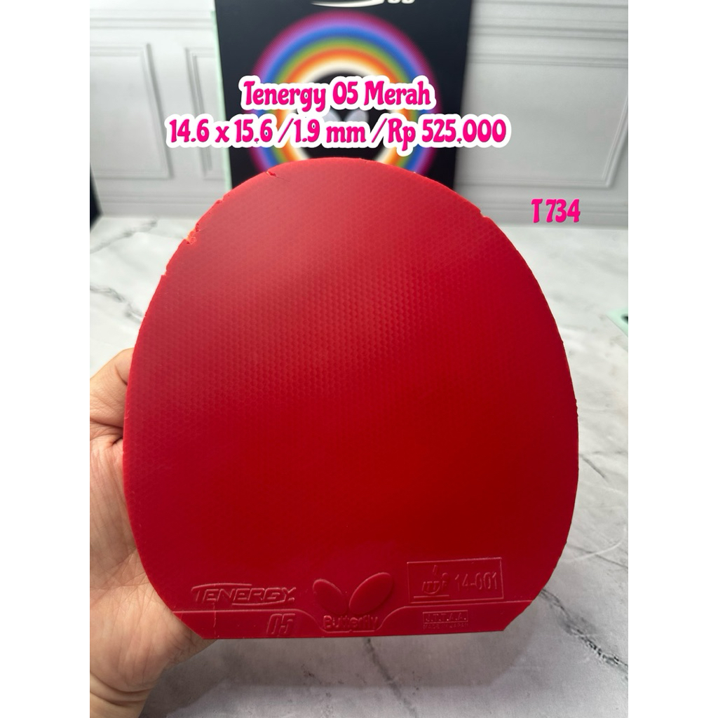 SECOND KARRT PINGPONG TENIS MEJA TENERGY 05 MERAH ORIGINAL JEPANG