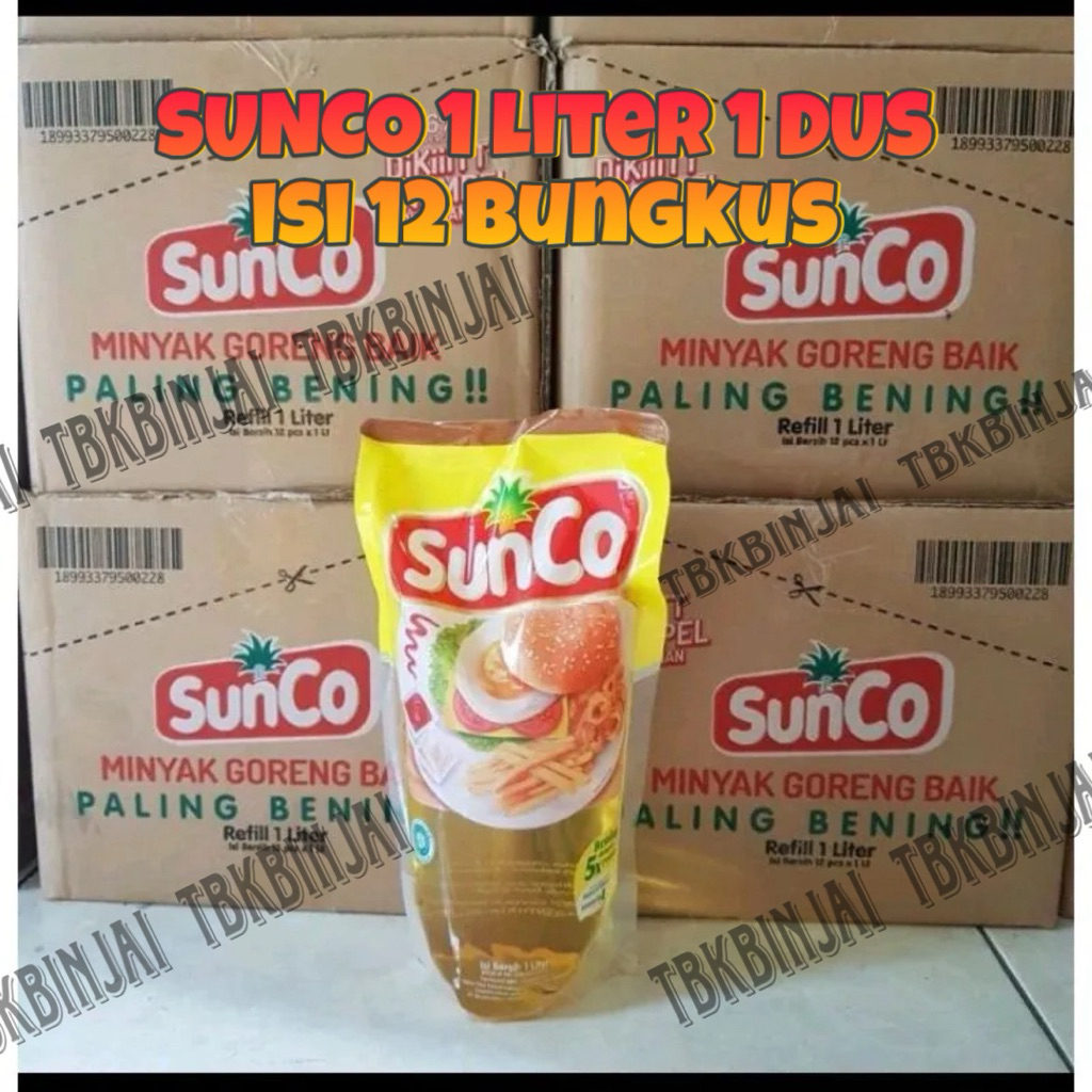 MINYAK GORENG SUNCO 1 Liter (PER DUS ISI 12BUNGKUS) (TERMURAH) (PROMO)