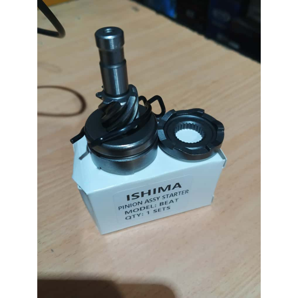Gigi Pinion Stater Set Matic Beat Karbu KVY Merek ISHIMA