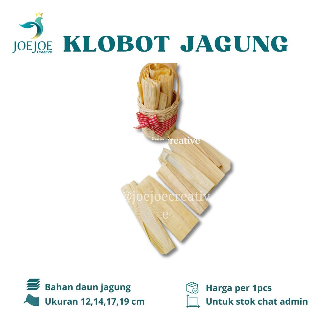 klobot jagung/kulit jagung kering/daun jagung kering