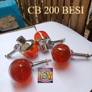 sen /riting CB200 Honda XL 1 set (2 biji ) lampu riting CB200 besi/sein