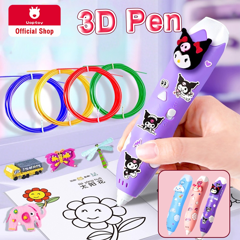 Uoptoy 3D Pen 3D Printing Pen Cetak Pen 3D Printer Arts Pen Pena Seni Doodle Pena Smart 3D Keceriaan