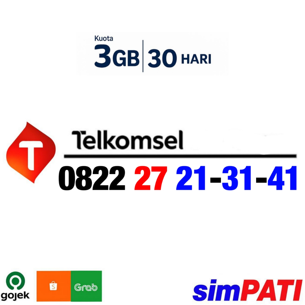 INCLUDE KOUTA 3GB -  Kartu Perdana Nomor Cantik Telkomsel Simpati - O822 27 21-31-41