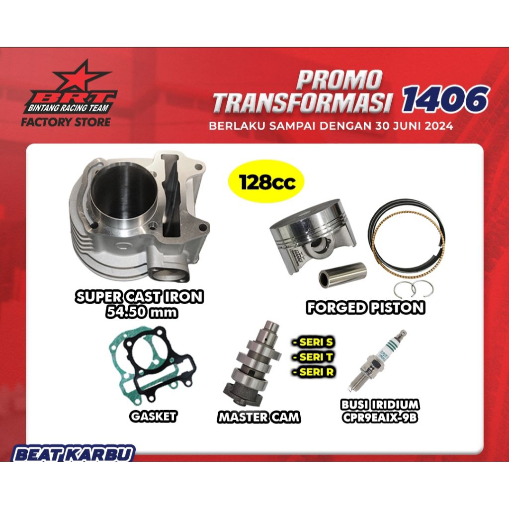 SUPER BLOCK ORIGINAL BRT CASTING IRON (130cc) BEAT KARBU KVY / SCOOPY KARBU / SPACY KARBU 54,5 MM SE