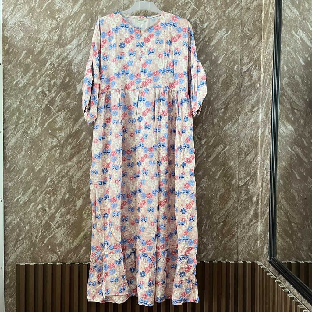 DRESS RAYON REMPEL BAWAH