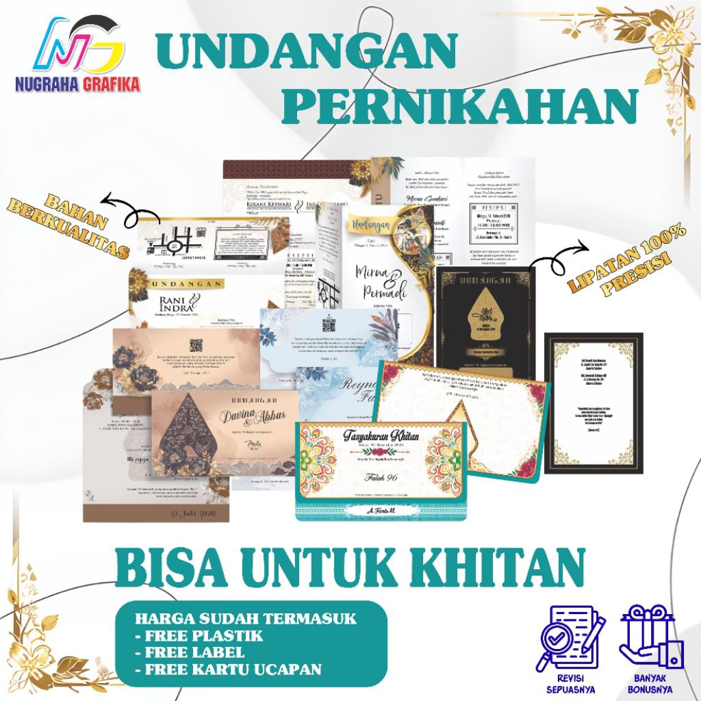 Undangan Pernikahan | Undangan Khitan | Desain aesthetic dengan harga murah | KATALOG 1