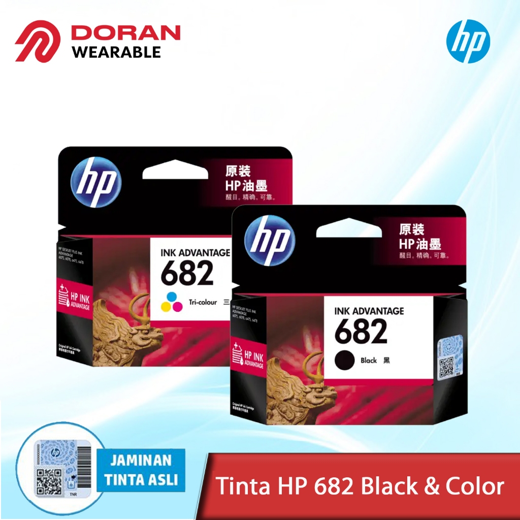 Tinta Printer HP 682 Black | Tinta Printer HP 682 Tri Color Cartridge Original