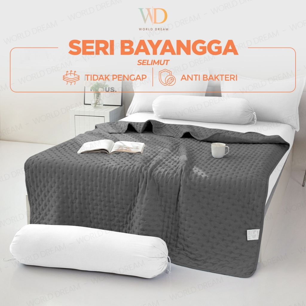 Worldream Bedcover Selimut Lembut Motif Polos Selimut Polos Korea Lembut 180X200 160X200 120x200cm