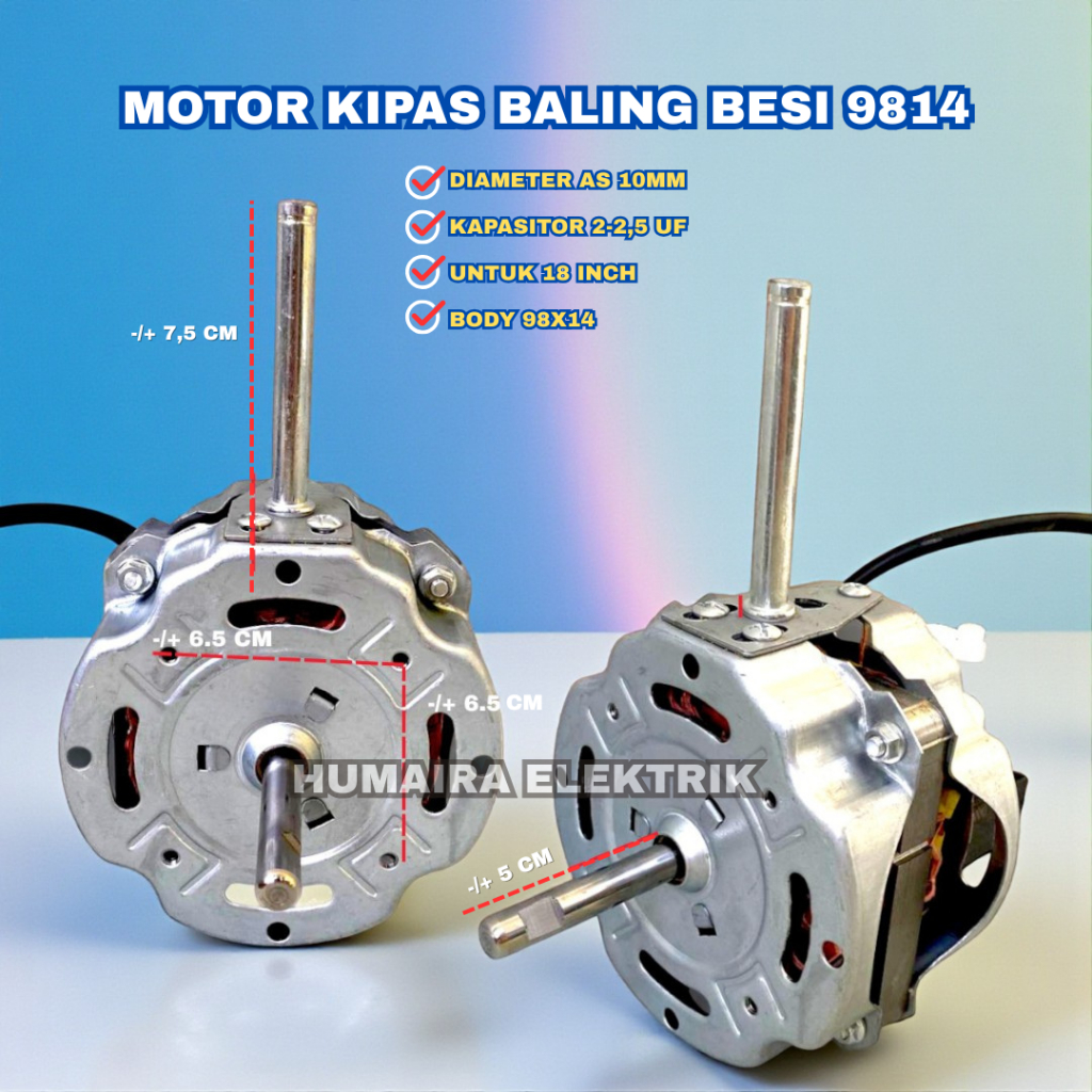 DINAMO / MOTOR KIPAS ANGIN 1851 BODY 9814 – BALING-BALING BESI KUAT, TENAGA BESAR, COCOK UNTUK KIPAS