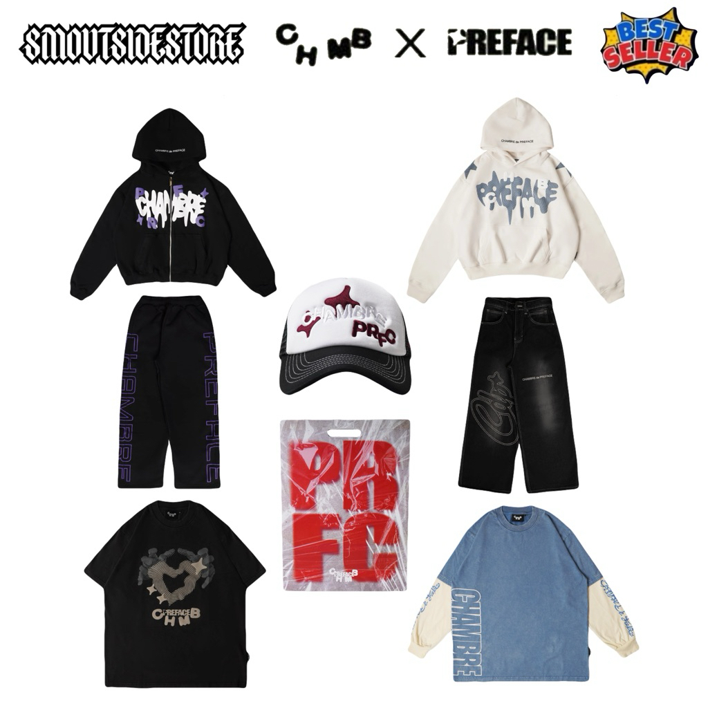 ( 100% ORIGINAL ) • Chmb x Preface • Hoodie Chmb x Preface • Zip Hoodie Chmb x Preface • Tshirt Chmb