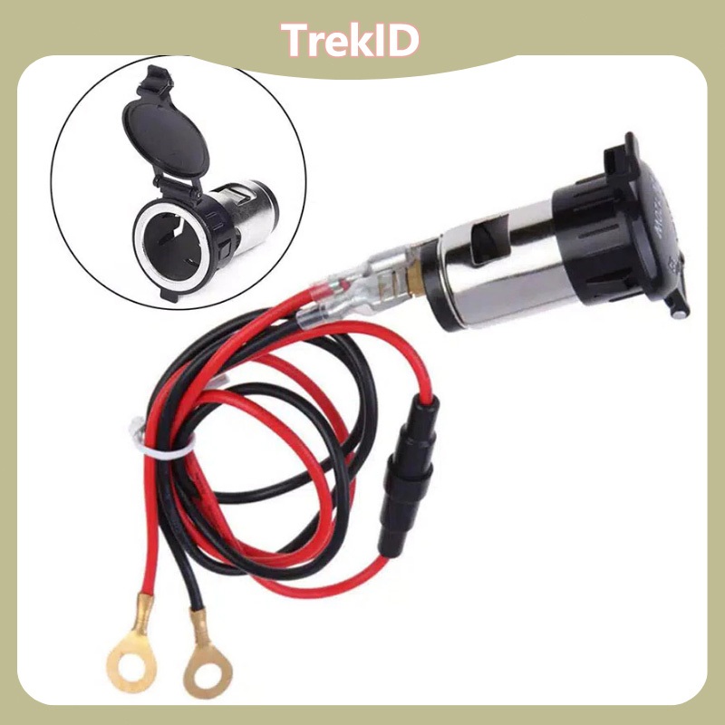 Pengisi Daya Mobil Lighter Socket Charger Cigarette Lighter Power Outlet Set Stop Kontak Mobil