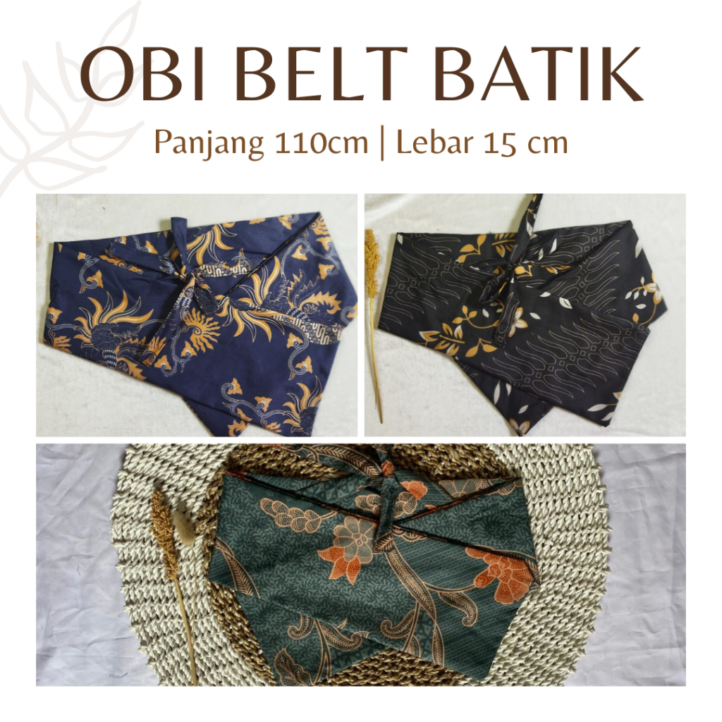 OBI BELT BATIK SPART 2  Ikat pinggang ABUK KAIN KEBAYA  MURAH Ikat pinggang KAIN SABUK OBI BATIK  Ob