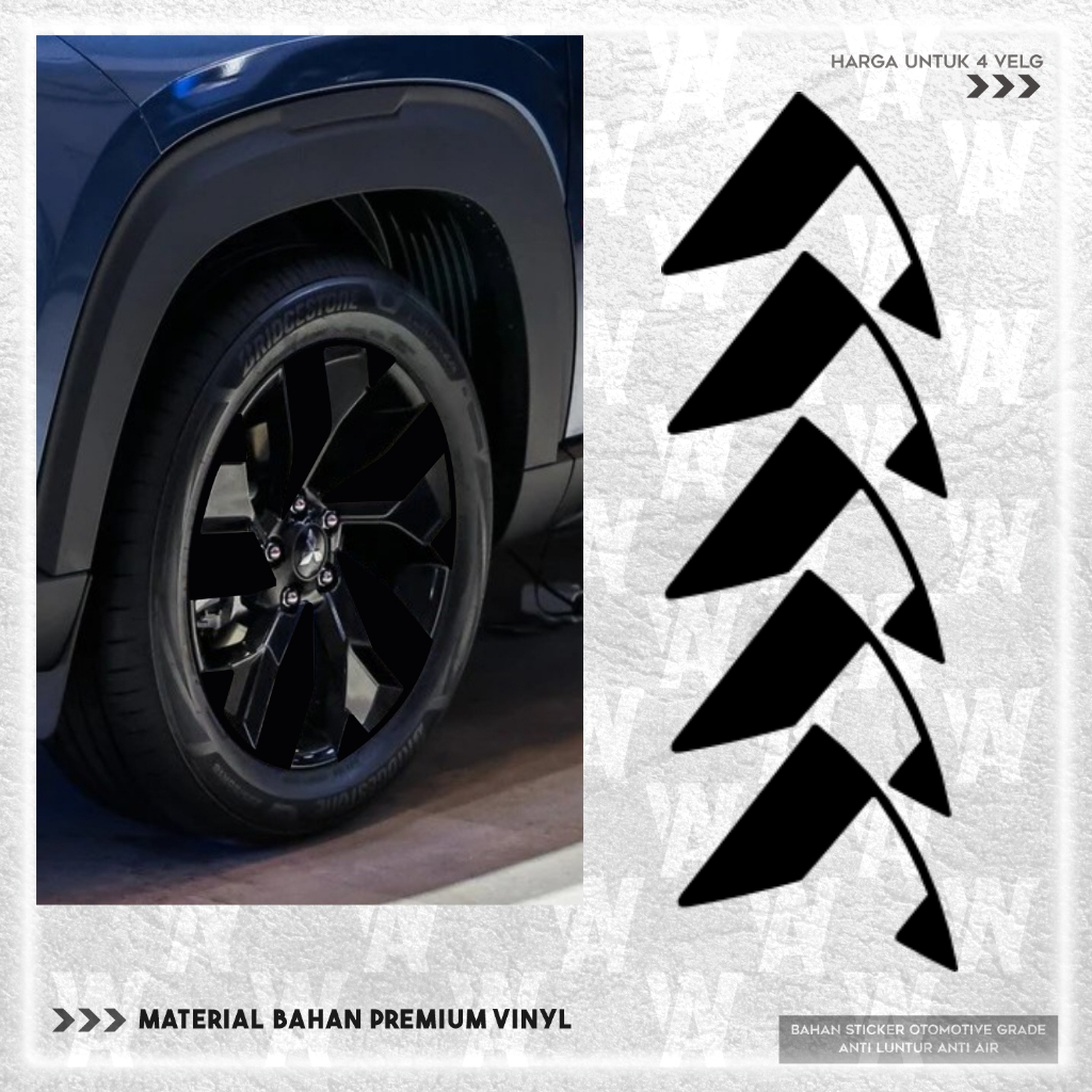 stiker velg mitsubishi destinator cutting sticker delete chrome