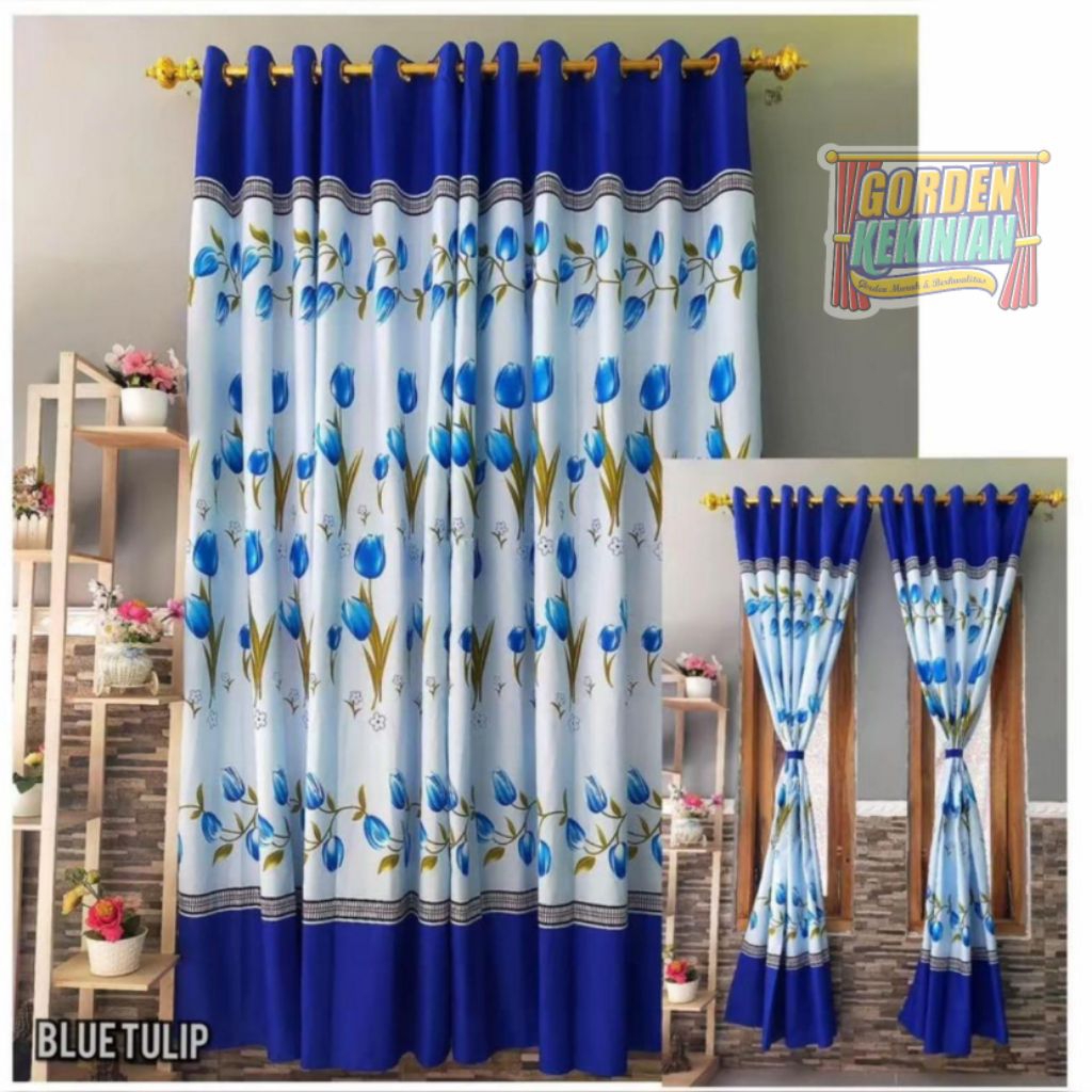 Gorden Motif Bunga Tulip Biru Ring 12 Gorden Bunga Tulip Biru Gorden Tulip Biru Gorden Smokring Gord