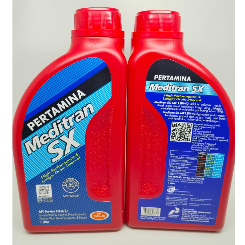 Oli Pertamina Meditran SX 15W-40 Diesel Oil 1L Oli Mesin Meditran SX 1 Liter