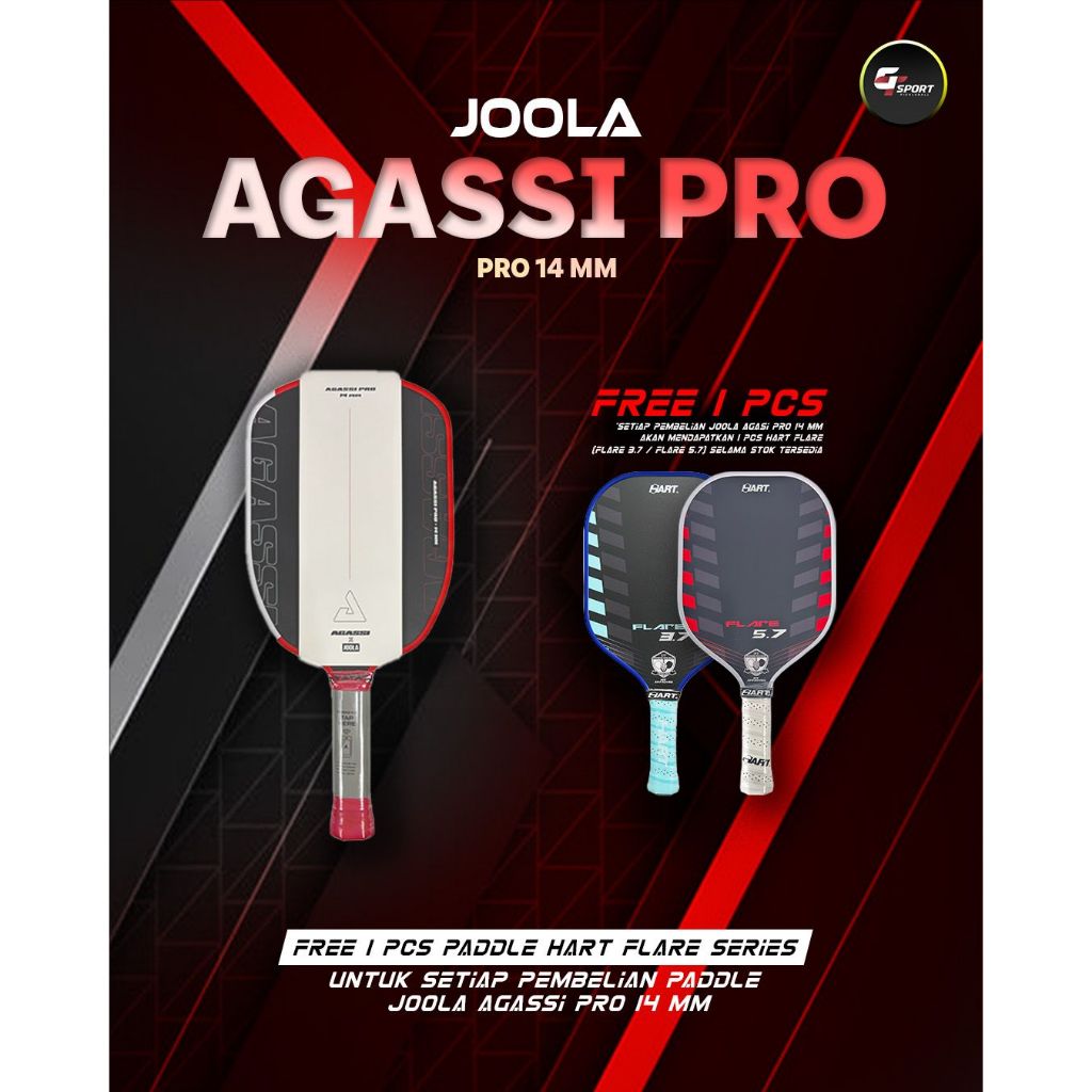 Pickleball Paddle JOOLA Agassi Pro 14mm