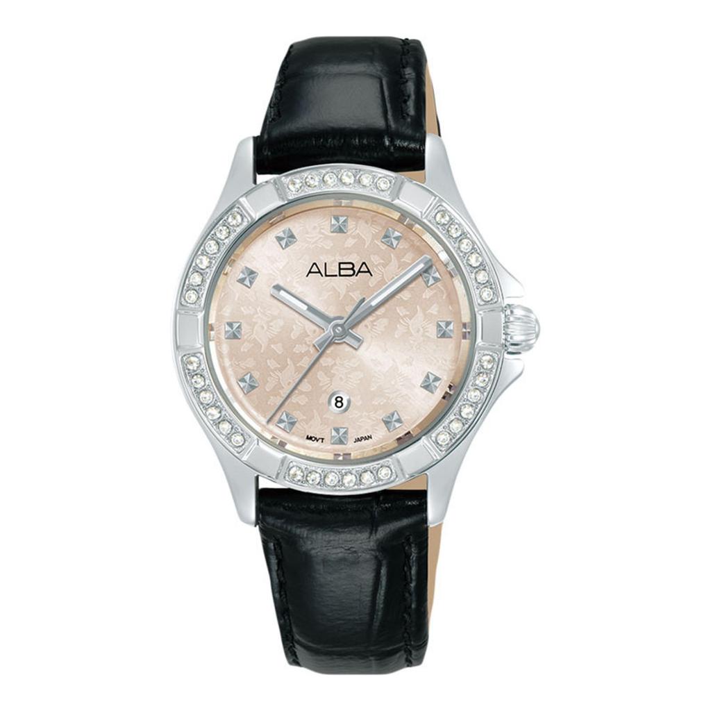 Jam Tangan Wanita Alba Signa AH7EE5X1 AH7EE5 Light Cream Original Resmi