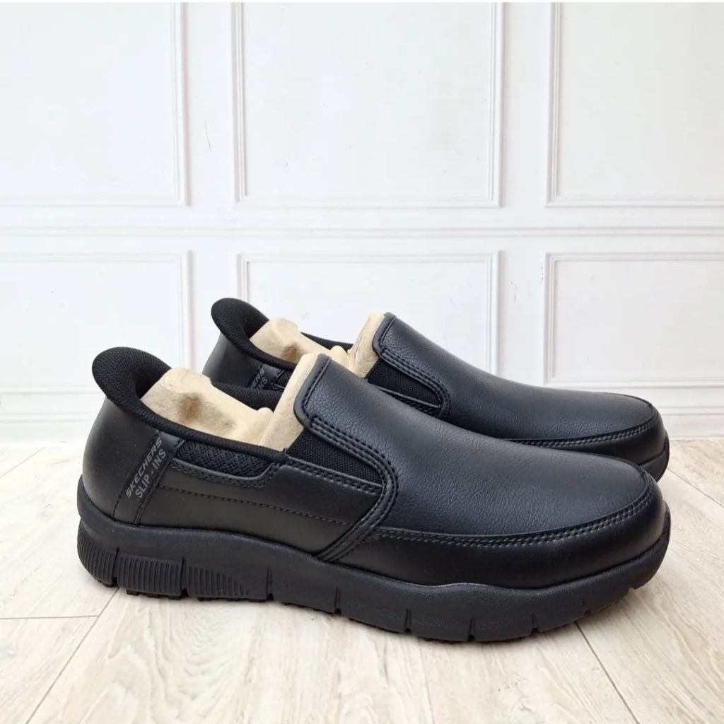 Sepatu Pantofel Kulit SKECHERS Nampa 200304/BLK 100% Original Resmi (Size 40 & 41)