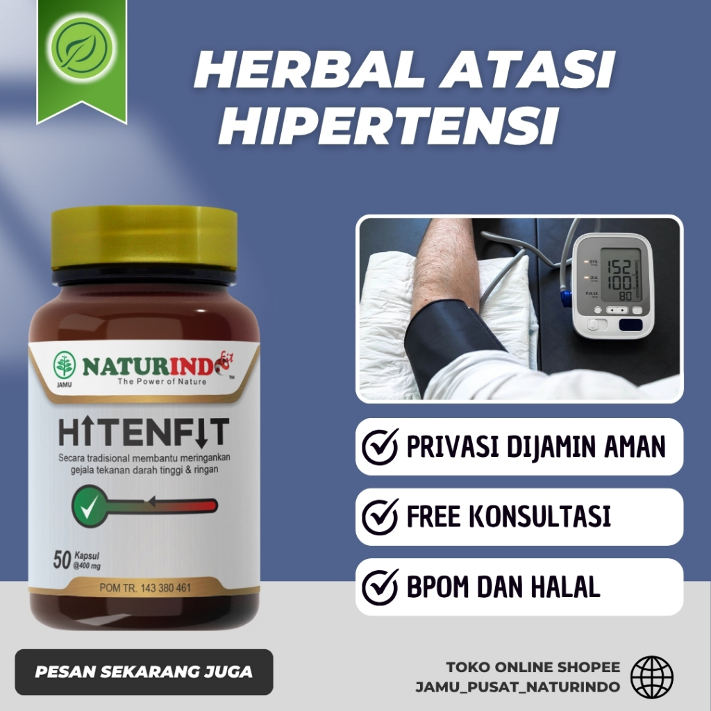 Hitenfit Obat Hipertensi Darah Tinggi Naturindo