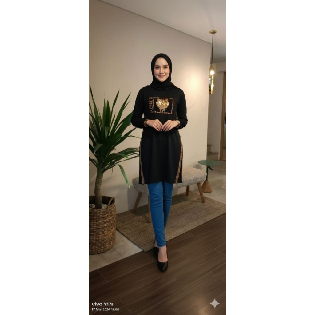 KAOS TUNIK IMPORT LENGAN PANJANG BY KENZO BY MOJO A01