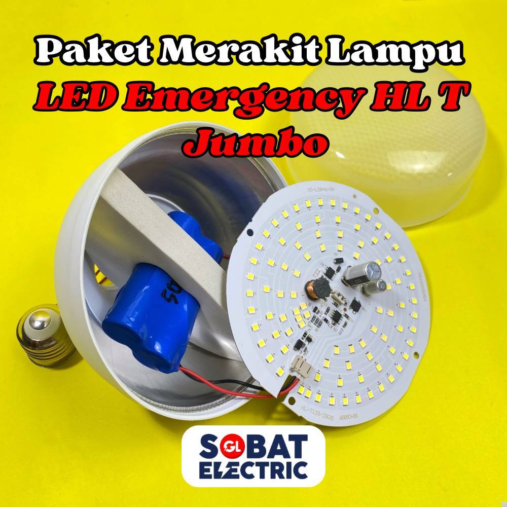 Paket Merakit Lampu LED Emergency Jumbo - Rakitan LED Emergency Magic T Bulb Jumbo