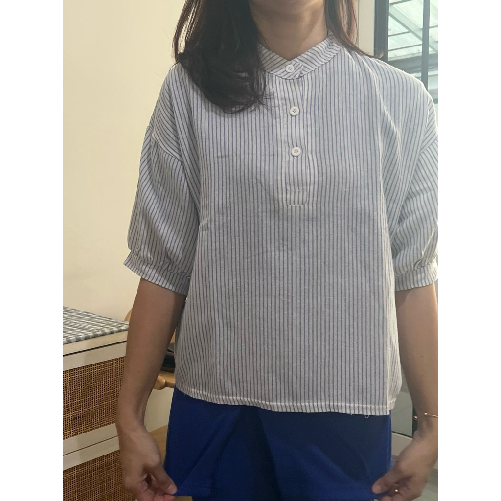 Blouse Salur Bahan Linen