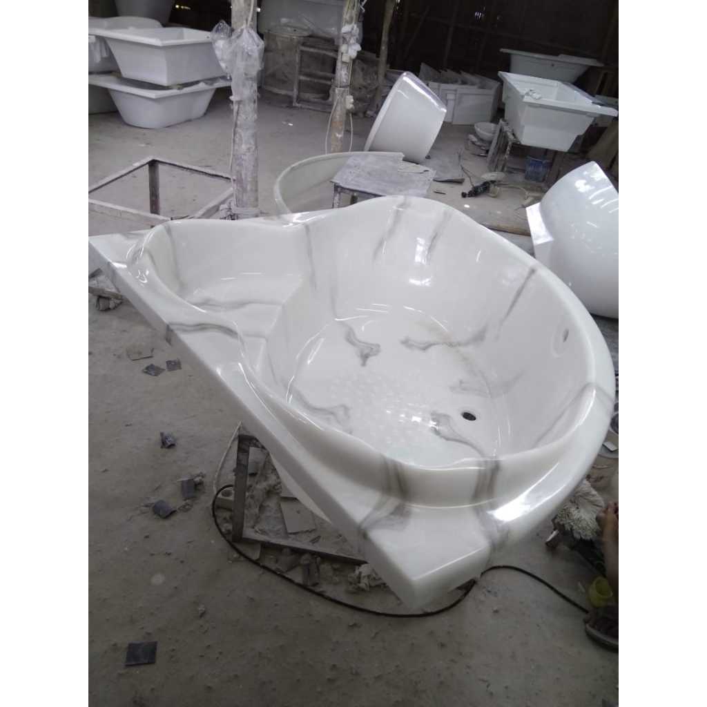 Bathtub Sudut 140 Onyx Crystal Grey + Jacuzzi