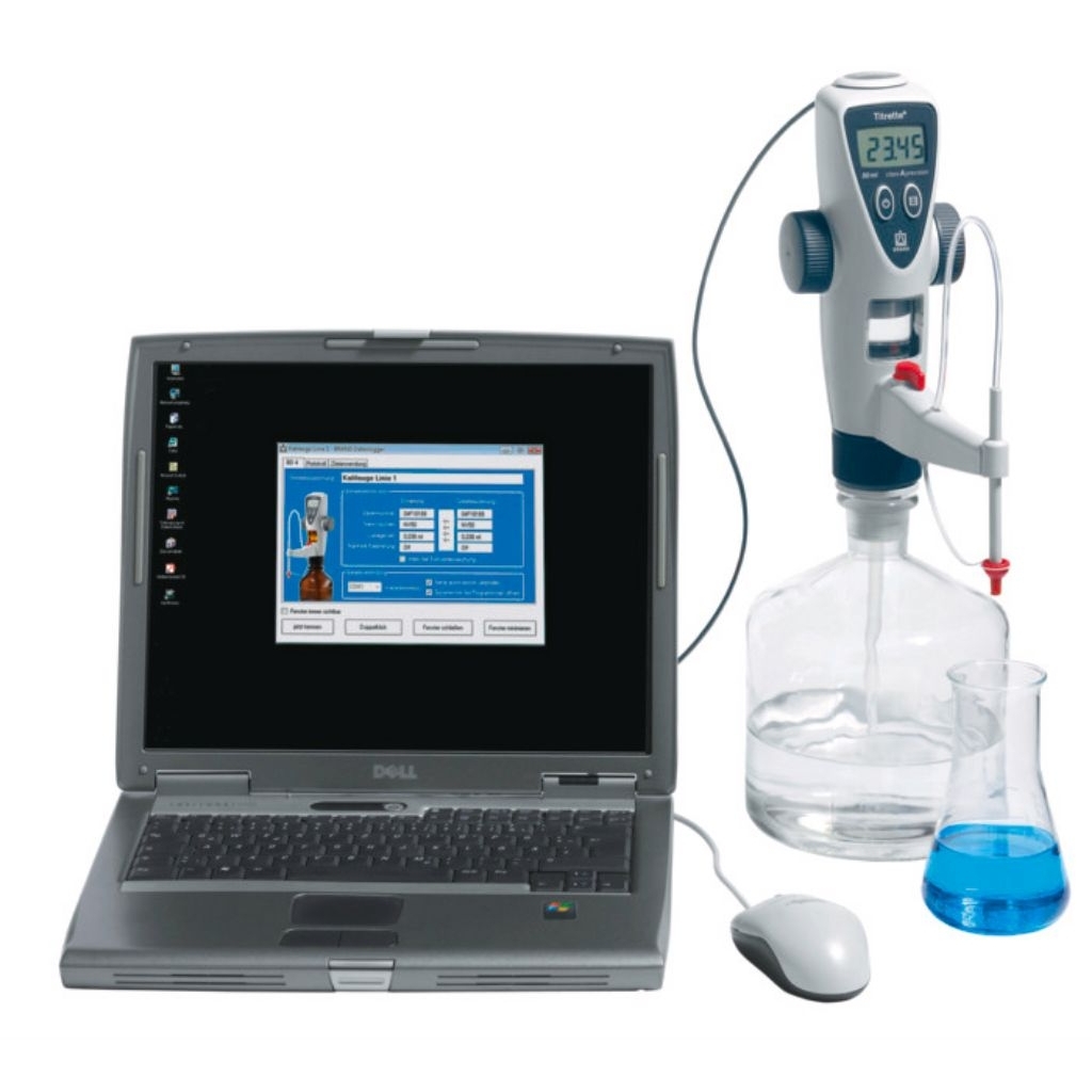 Digital Buret Brand 25/50ml RS232 Interface Control | Buret Otomatis Akurat dengan Software & Kabel 