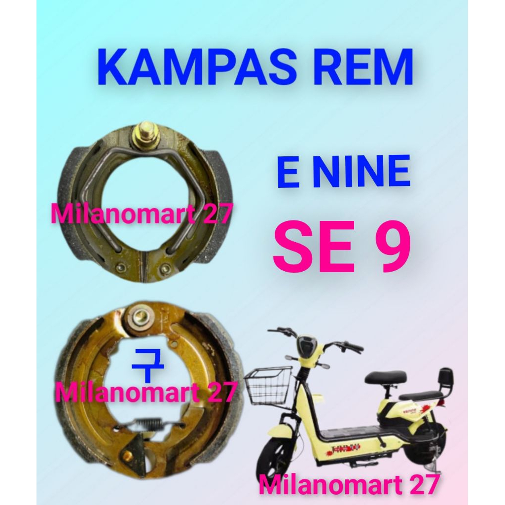 kampas rem e nine se 9 kampas rem sepeda listrik enine se9