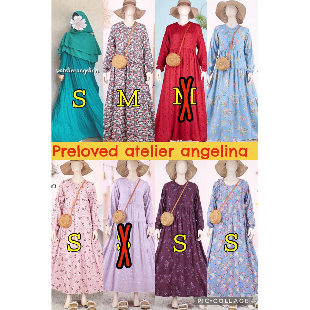 PRELOVED ATELIER ANGELINA SARAH BELLA AMIRA DRESS Size S M ATELIERANGELINA AA bukan ditsy