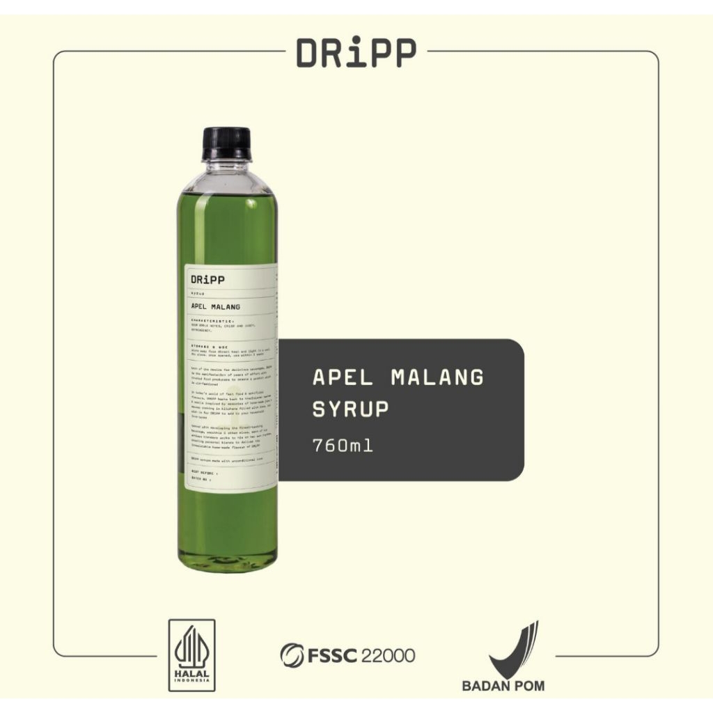 Dripp Apel malang Syrup Sirup Dripp