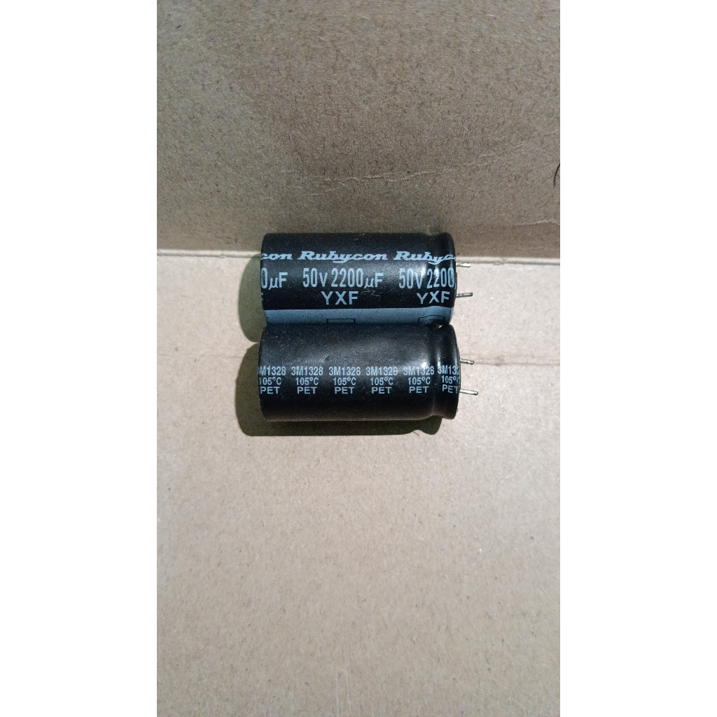 5860 kapasitor elco 2200uf 2200 uf 50v 50volt 50 volt rubycon