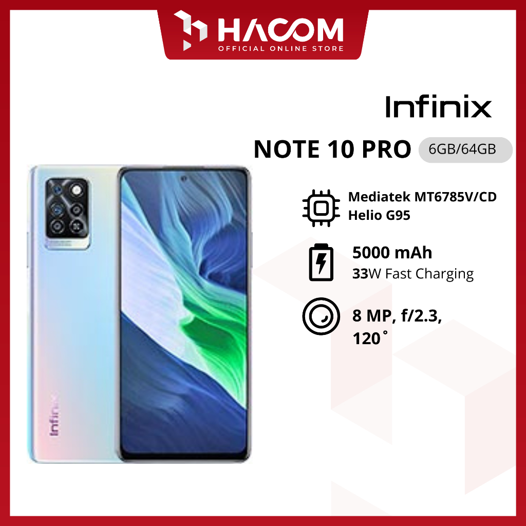 INFINIX NOTE 10 PRO 8GB+128GB Garansi Resmi Infinix 1 Tahun