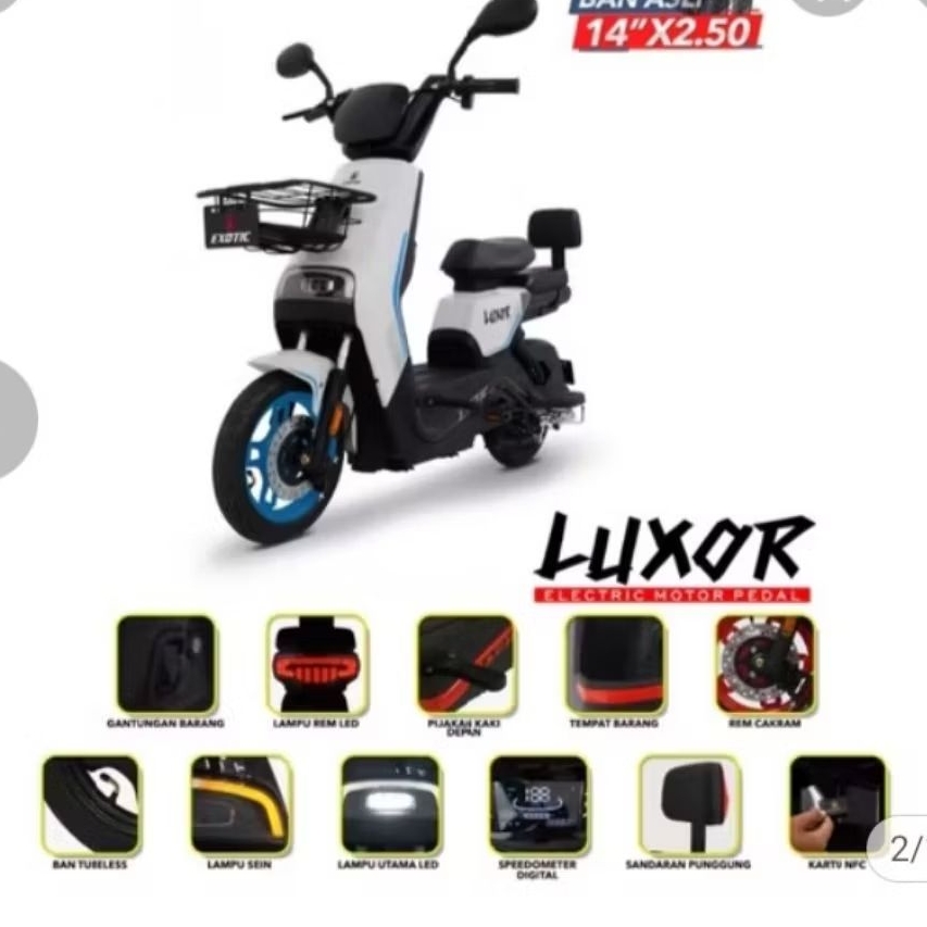 SEPEDA LISTRIK EXOTIC LUXOR BY PACIFIC BERGARANSI RESMI TERBARU